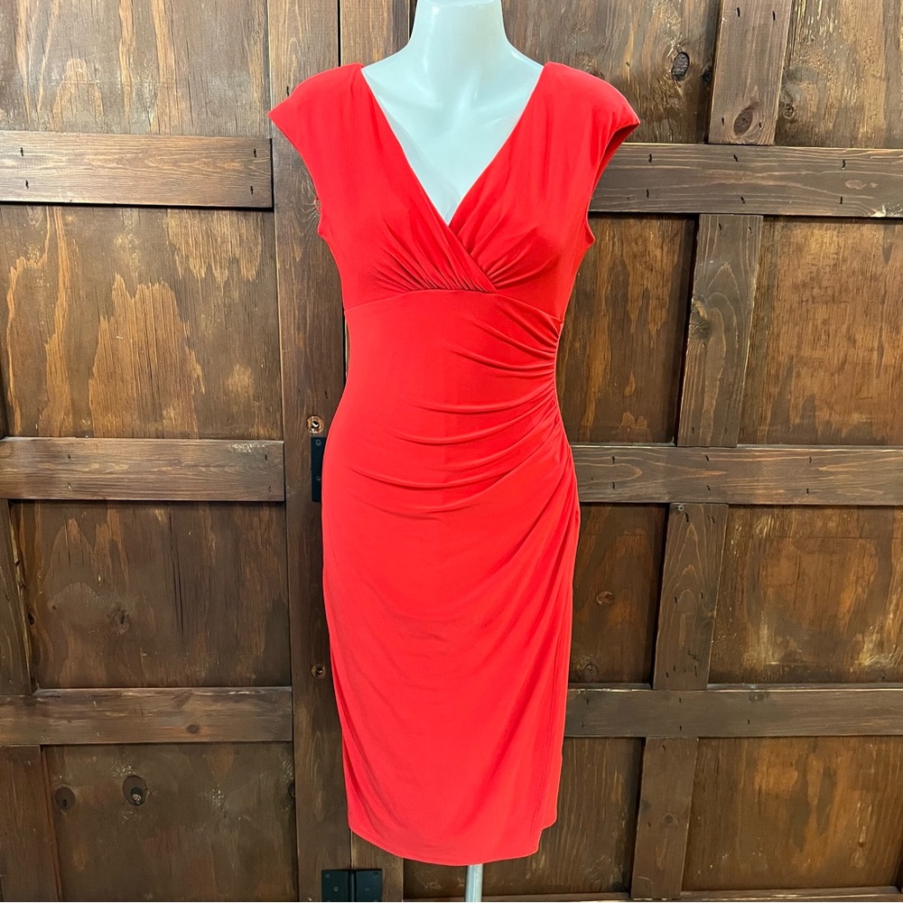Ralph Lauren Vibrant Red Midi Dress